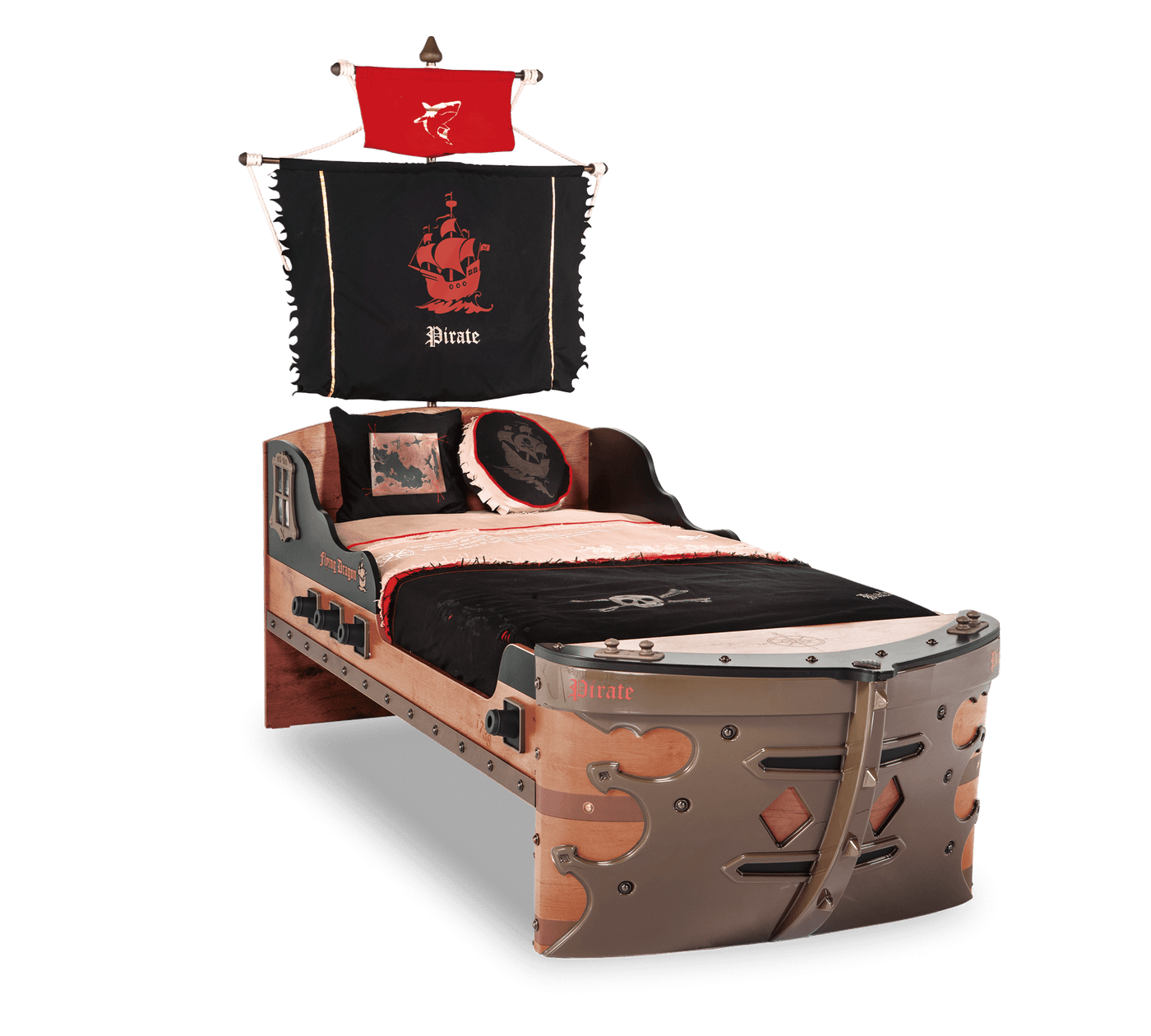 Krevat Pirat në formë Anije (90x195 cm)