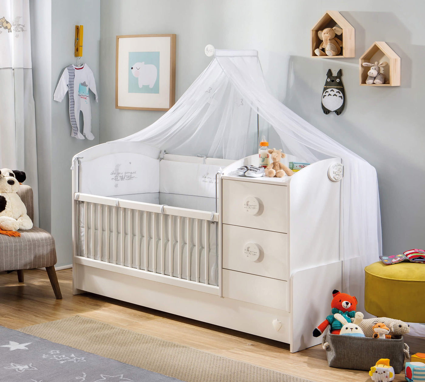 Baby Cotton Sl-krevat bebi i konvertueshem  (75x160 Cm)
