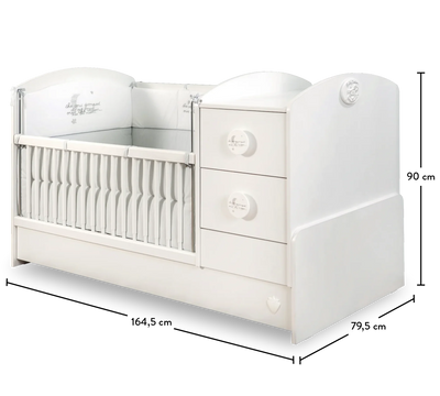 Baby Cotton Sl-krevat bebi i konvertueshem  (75x160 Cm)