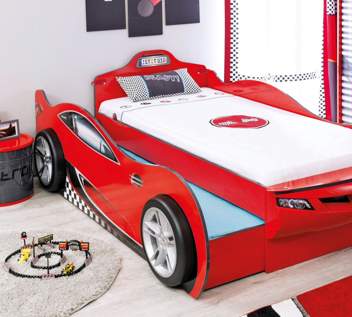Krevat makine Racecup (I Kuq)  (Për dy Persona)