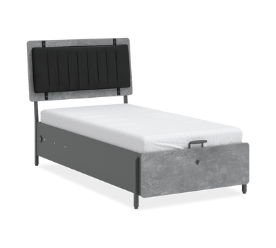 Space Gray krevat me baze (100x200 cm)