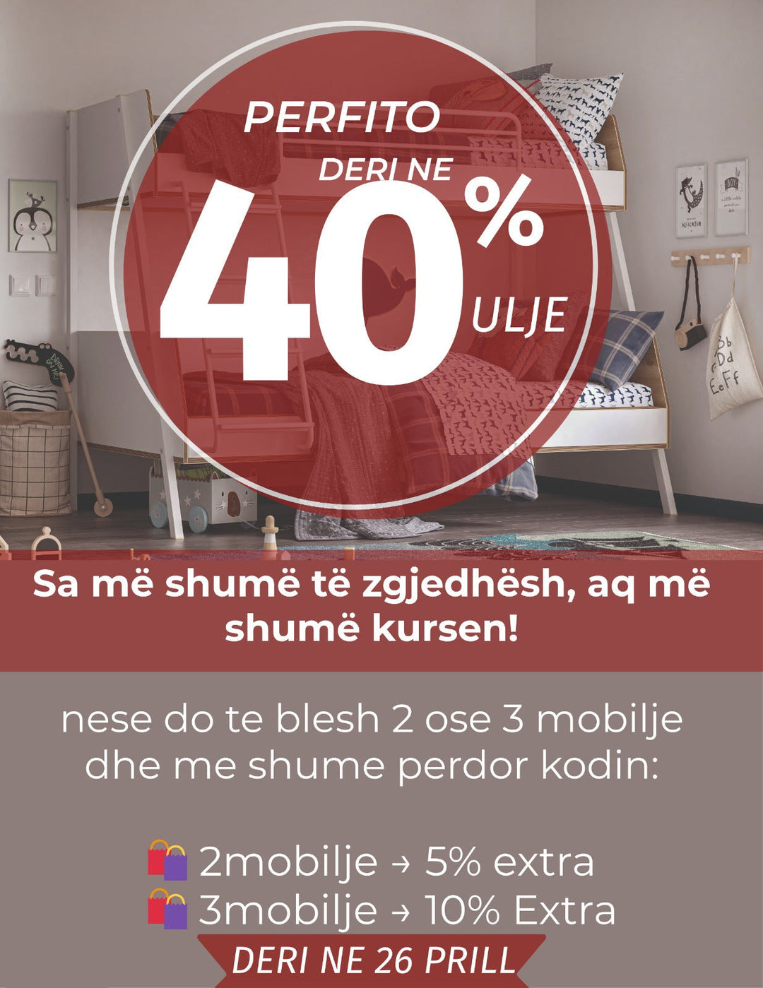 Si funksionon oferta deri në 40% + ulje ekstra me kupona