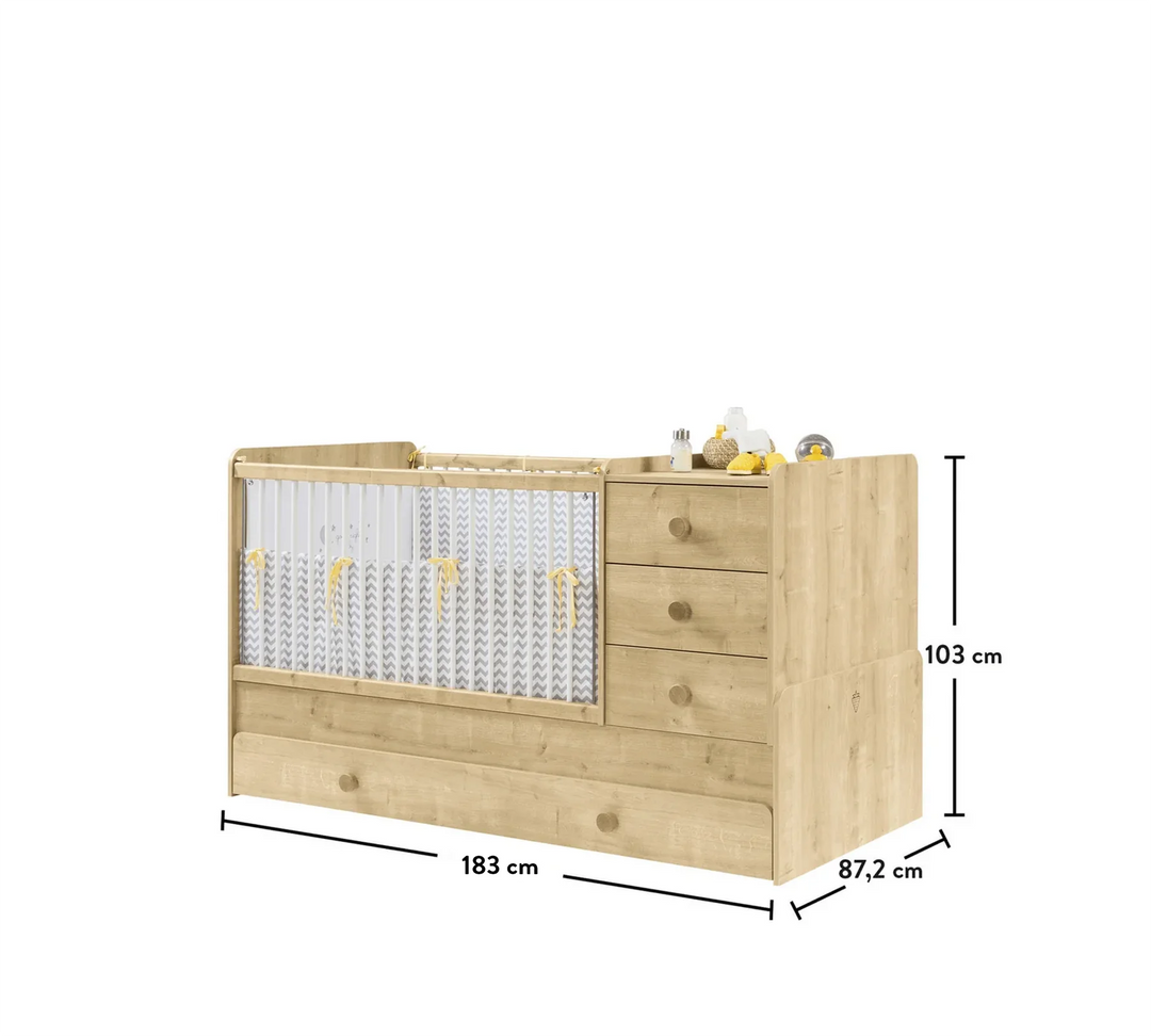 Baby Mocha - Krevat bebe i transformueshem (80x180 Cm)