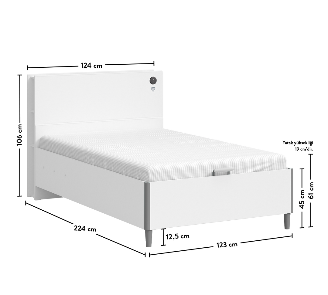 White Bazalı Karyola