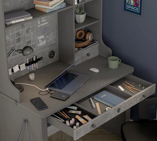Space Gray – Tavolinë e Ngushtë Pune dhe Studimi