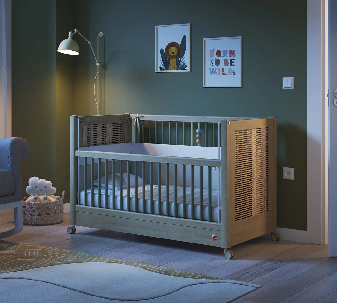Baby Loof krevat per femije me rrota (60x120 cm)