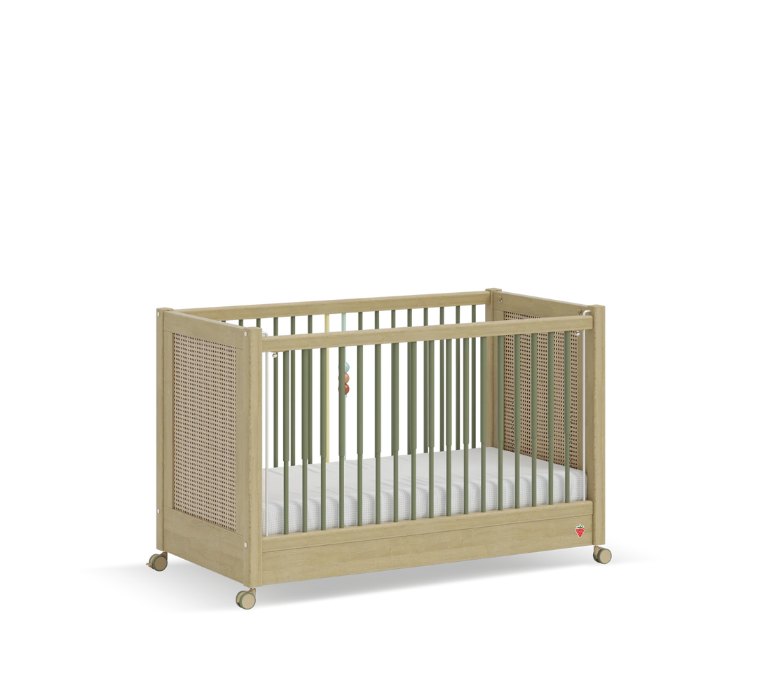 Baby Loof krevat per femije me rrota (60x120 cm)