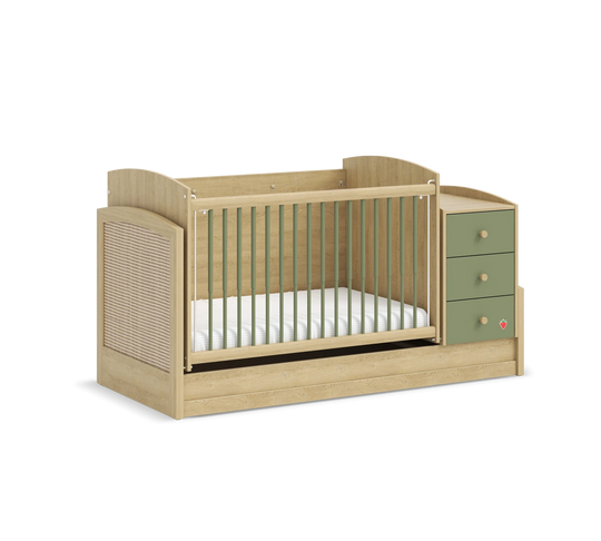 Baby Loof Krevat Bebi me tundje dhe i transformueshem (70x115-70x160 cm)
