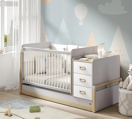 Baby Mino Krevat Bebi me tundje dhe i transformueshem (70x115-70x160 cm)