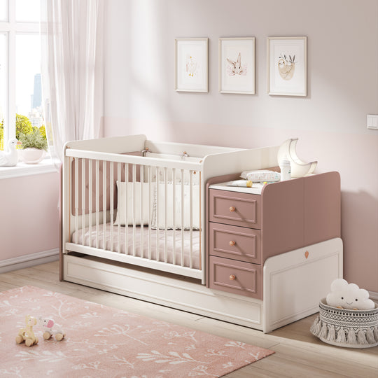 Elegance Baby Krevat Bebi me tundje dhe i transformueshem (70x115-70x160 cm)
