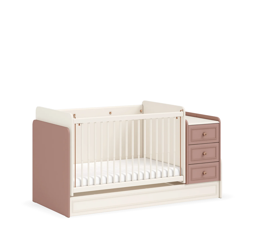 Elegance Baby Krevat Bebi me tundje dhe i transformueshem (70x115-70x160 cm)