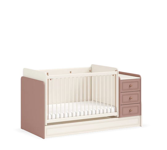 Elegance Baby Krevat Bebi me tundje dhe i transformueshem (70x115-70x160 cm)