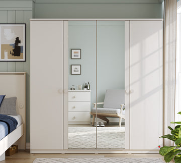 Varia e bardhe dollap me 4 dyer