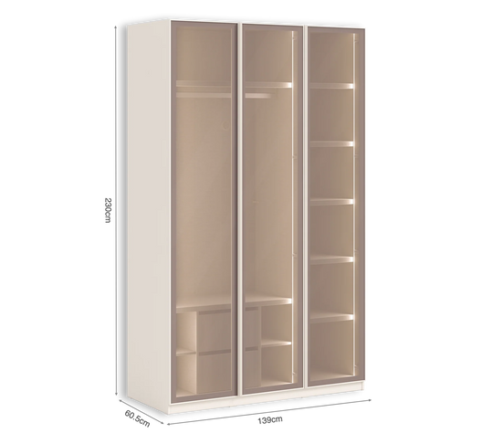 Garderoba Three-Door Cream me tre dyer xhami
