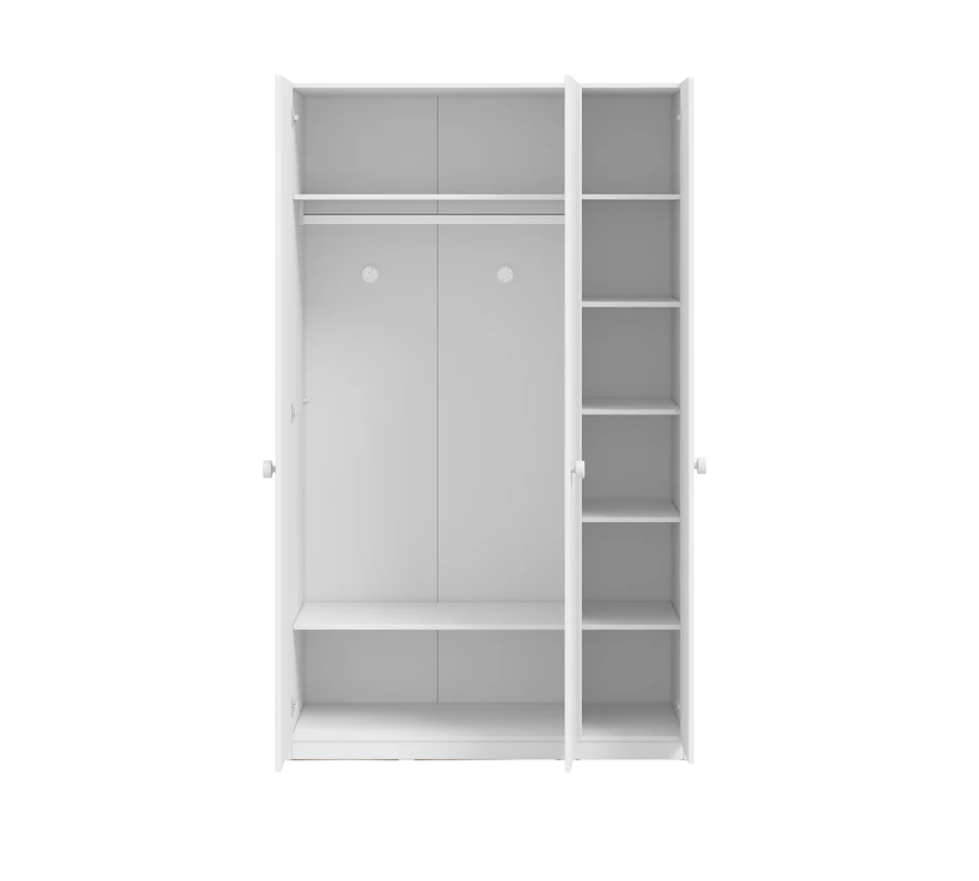 Varia e bardhe dollap me 3 dyer pa pasqyre