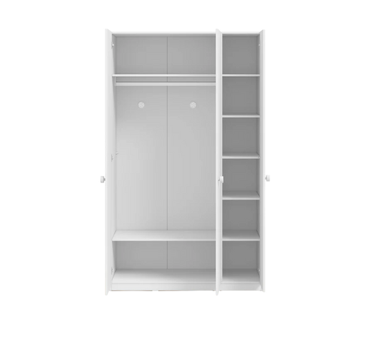 Varia e bardhe dollap me 3 dyer pa pasqyre