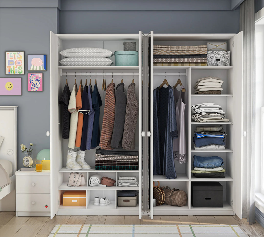 Varia e bardhe dollap me 4 dyer