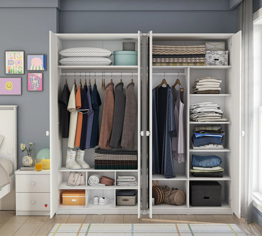 Varia e bardhe dollap me 4 dyer