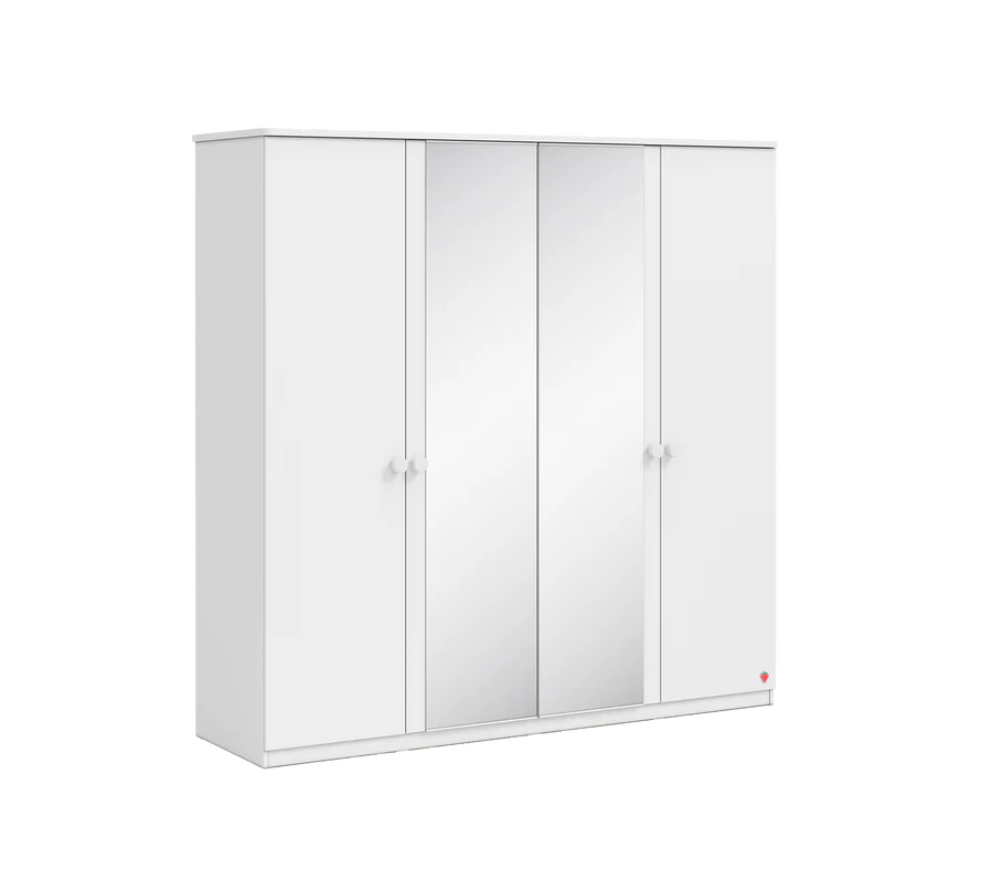 Varia e bardhe dollap me 4 dyer