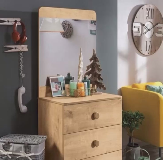 Mocha Pasqyrë e komodës me Fijoka