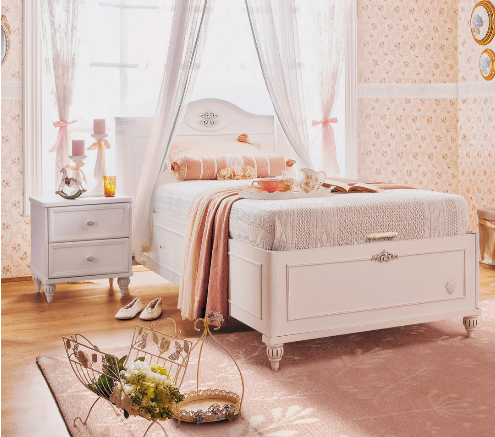 Romantic Krevat me kontinetor   (100x200 cm)