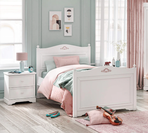 Krevat Rustic White (120x200 cm)