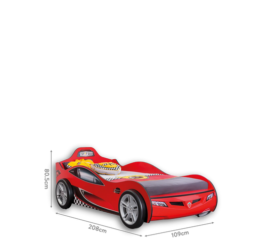 Krevat makine Racecup( I Kuq)  (90x190 cm)