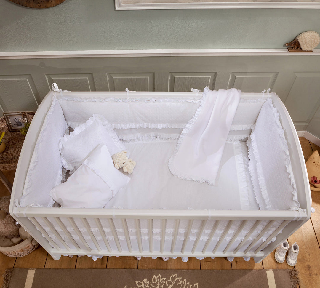 Krevat White që lëkundet për Bebe (70x130 cm)