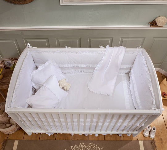 Krevat White që lëkundet për Bebe (70x130 cm)