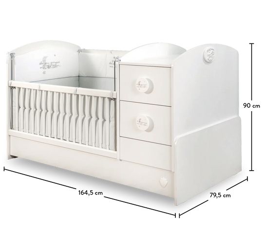 Baby Cotton Sl-krevat bebi i transformueshem  (75x160 Cm)