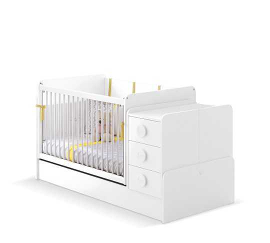 Baby Cotton Krevat Bebi me tundje dhe i transformueshem (70x115-70x160 cm)