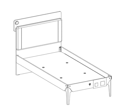 Krevat Trio Line(100x200 cm)