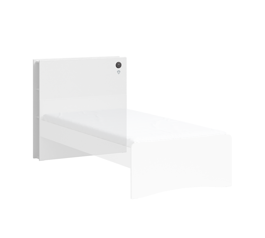 White Kitaplıklı Başlık (100 cm)