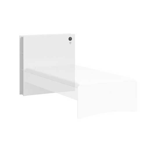 White Kitaplıklı Başlık (100 cm)