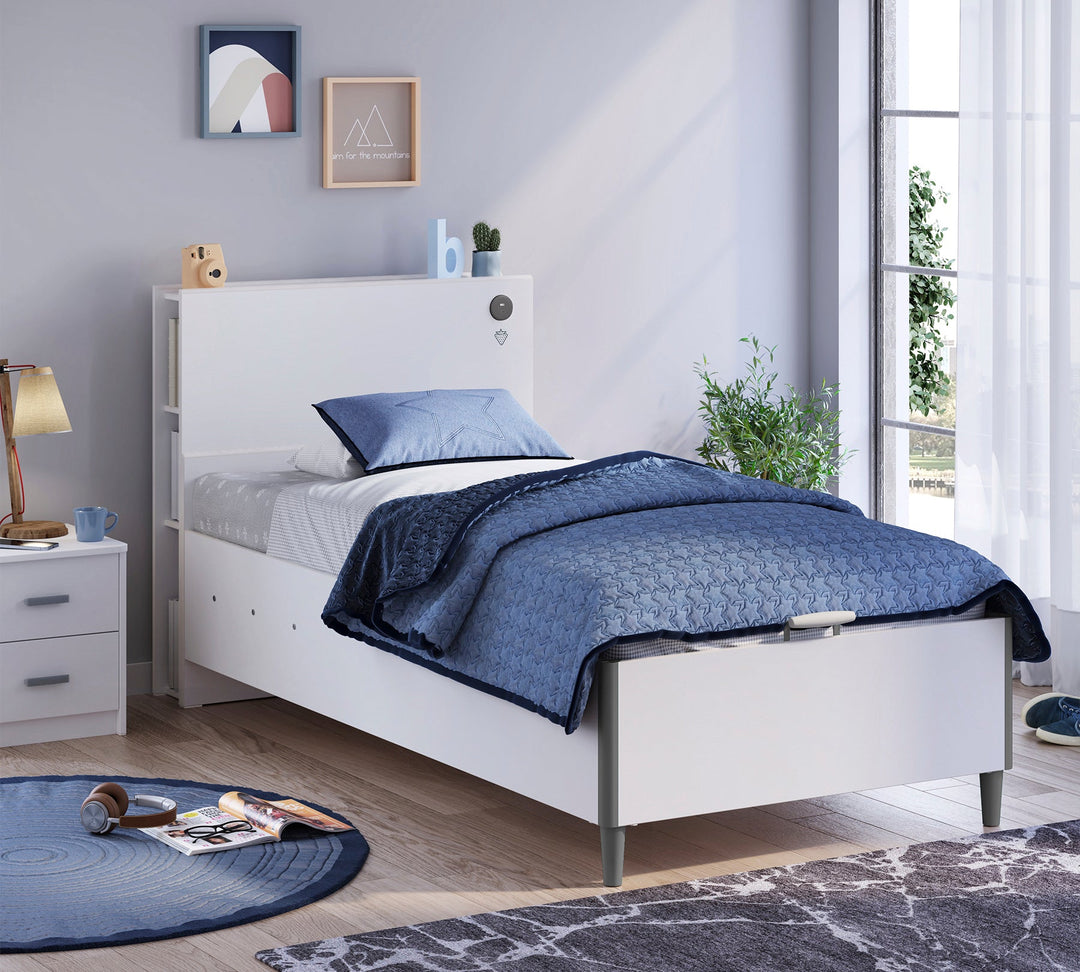 White Kitaplıklı Başlık (100 cm)