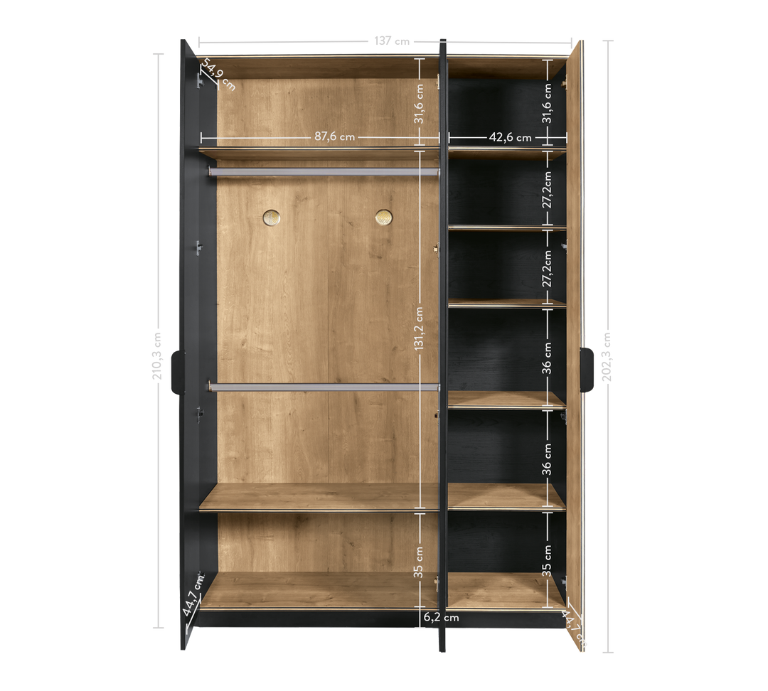 Black Garderobe me 3 Dyer