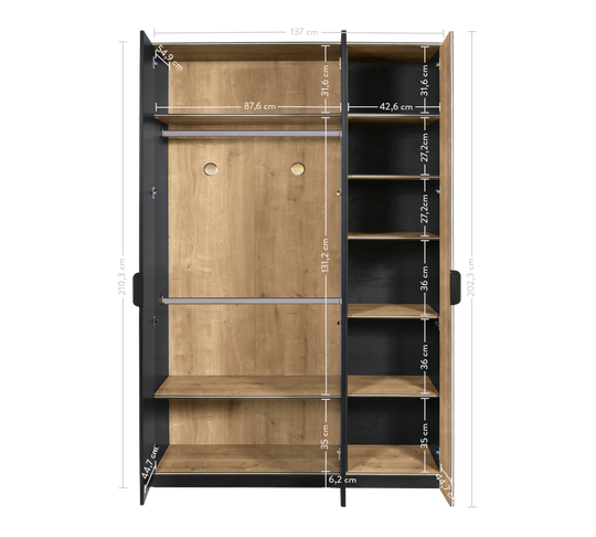 Black Garderobe me 3 Dyer