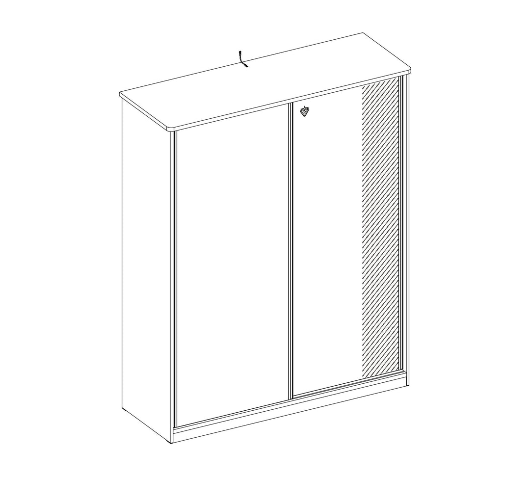 Garderobe me dyer Rrëshqitëse Black
