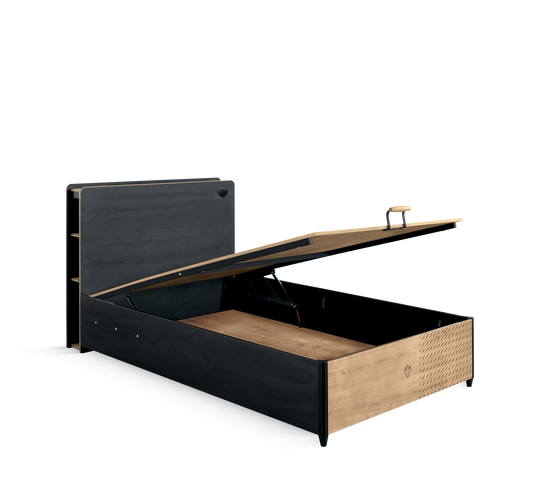 Krevat me kontenitor Black (120x200 cm)