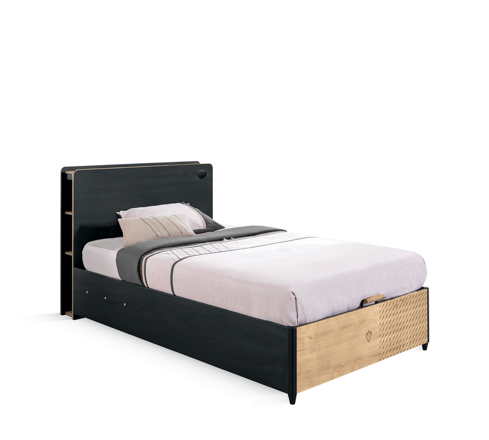 Krevat me kontenitor Black (120x200 cm)