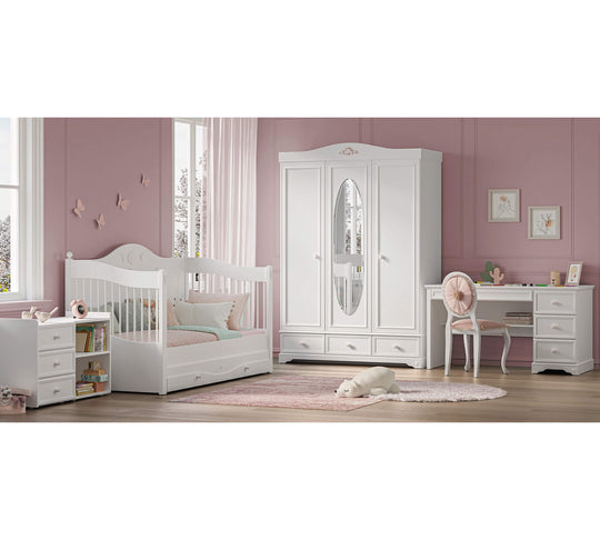 Rustic White Krevat Bebi i transformueshem (80x180 cm)
