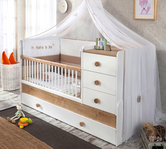 Natura Baby Sl Krevat Bebi i transformueshem (+krevat I prindërve) (80x180 cm)